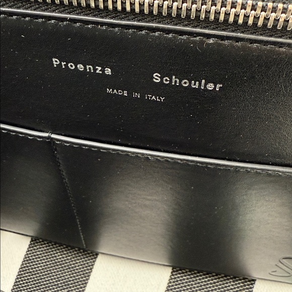 Proenza Schouler Days Carryall Tote in Striped Canvas Black White - Picture 9 of 12